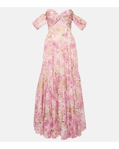 Giambattista Valli Floral Print Maxi Dress - Pink