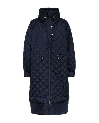 Ganni Recycled Quilted Parka - Blue