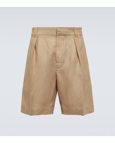 Loro Piana Reinga Linen Bermuda Shorts - Natural