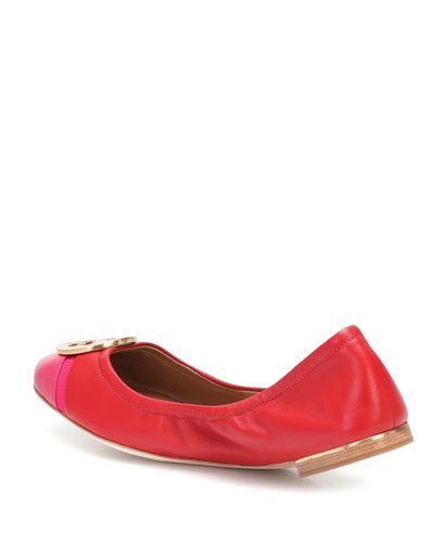 minnie cap toe ballet flat tory burch