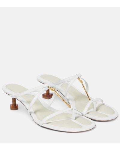 Jacquemus Les Sandales Basses Pralu Leather Sandals - White