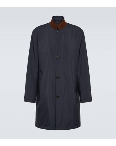 Loro Piana Cappotto Sebring in tessuto tecnico - Blu