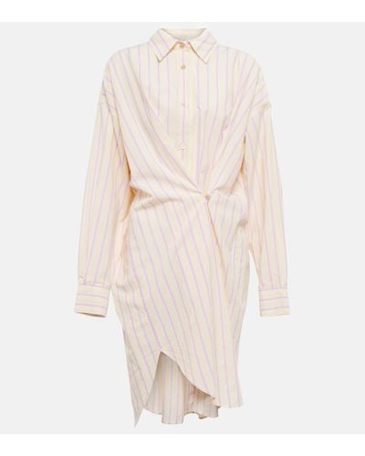 Isabel Marant Robe chemise Seen rayee en coton - Neutre