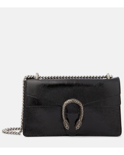 Gucci Dionysus Medium Leather Shoulder Bag - Black