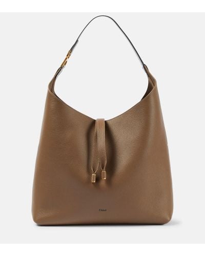 Chloé Marcie Medium Leather Tote Bag - Brown
