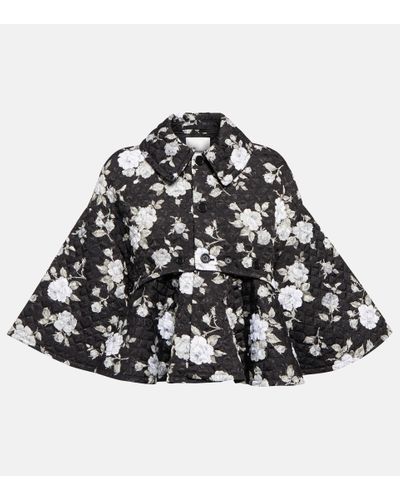 Noir Kei Ninomiya Floral Quilted Jacket - Black