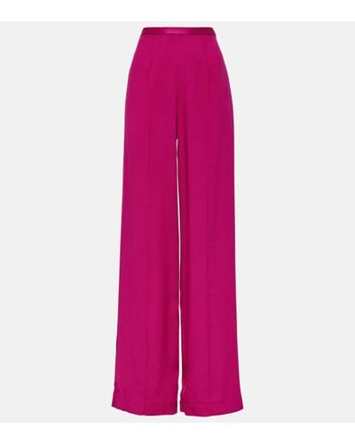 ‎Taller Marmo Marlene High-rise Crepe Cady Palazzo Trousers - Pink