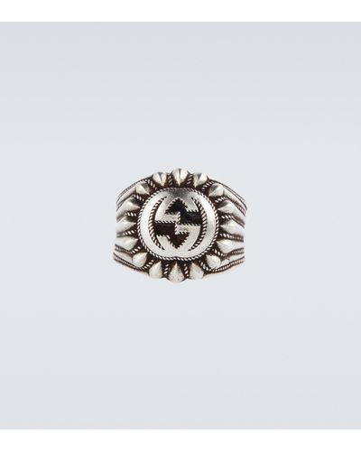 Gucci Interlocking G Sterling Silver Ring - White