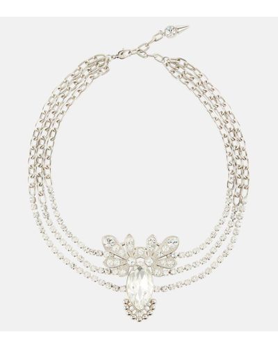 Rabanne Collar con cristales - Blanco