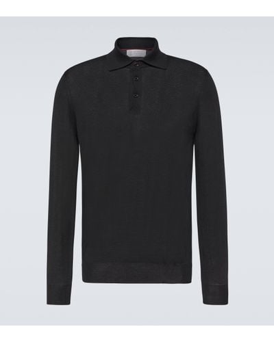 Brunello Cucinelli Wool And Cashmere Polo Jumper - Black