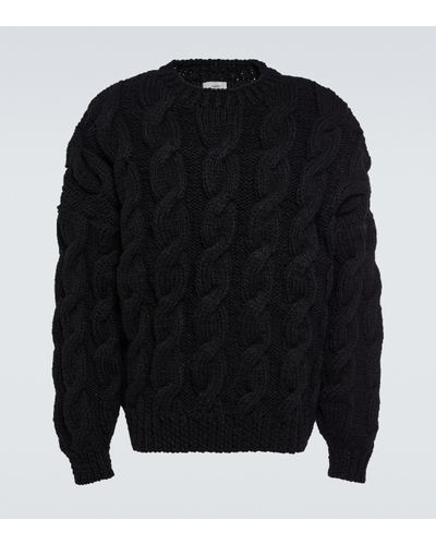 Visvim Cable-knit Wool Jumper - Black