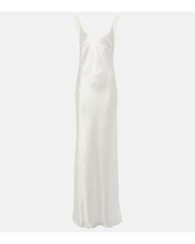 Galvan London Bridal Praiano Satin Gown - White