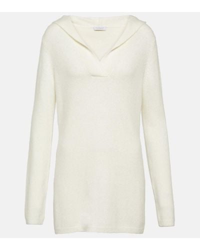 Gabriela Hearst Lunn Cashmere And Silk Hoodie - White