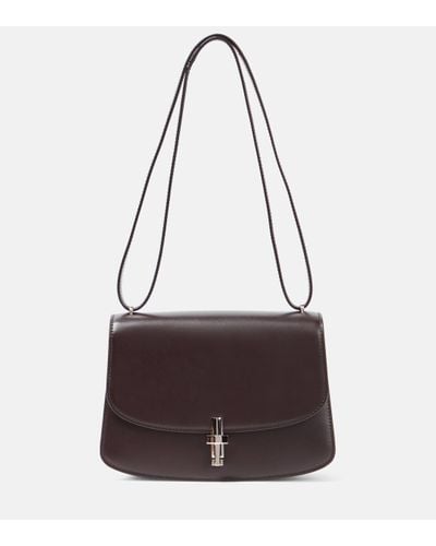 The Row Sofia 8.75 Leather Shoulder Bag - Purple