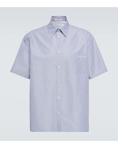 Valentino Camicia in misto cotone a righe - Blu