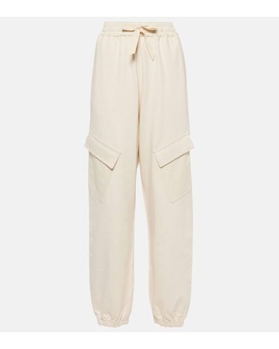 Jil Sander Cotton Jersey Cargo Trousers - Natural