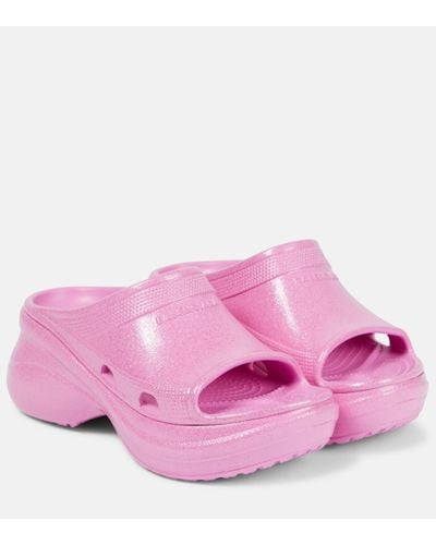 Balenciaga X Crocs Platform Slides - Pink