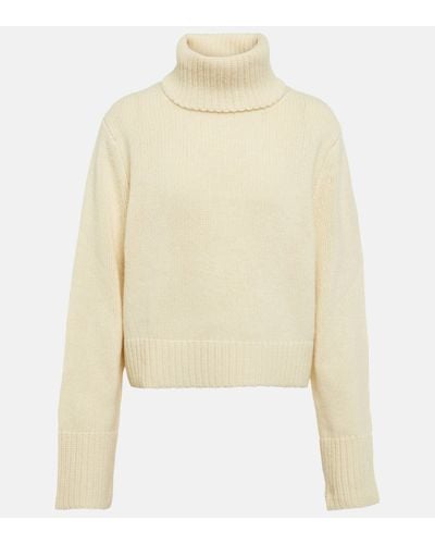 Polo Ralph Lauren Turtleneck Wool And Cashmere Jumper - Natural