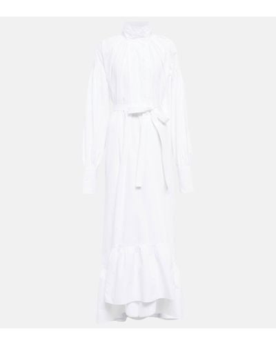 Patou Belted Maxi Dress - White