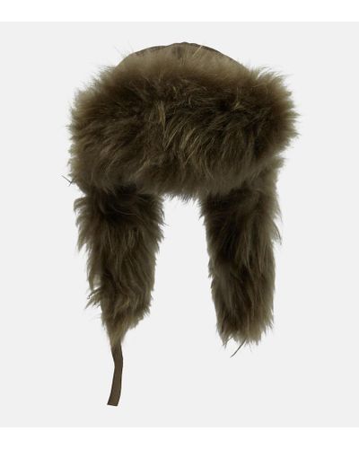 Yves Salomon Shearling-trimmed Down Hat - Green