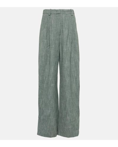 Co. Pantalones anchos de mezcla de lana - Verde
