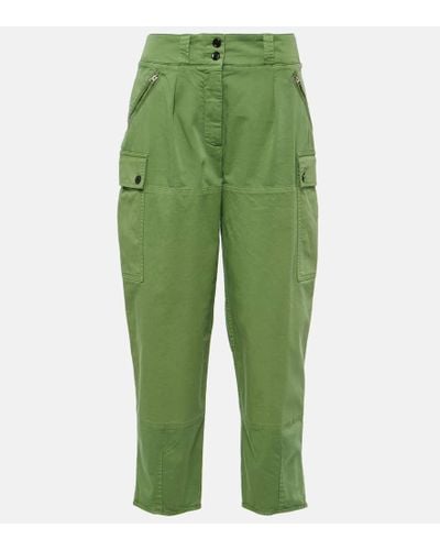 Tom Ford Low-rise Cotton Twill Cargo Pants - Green