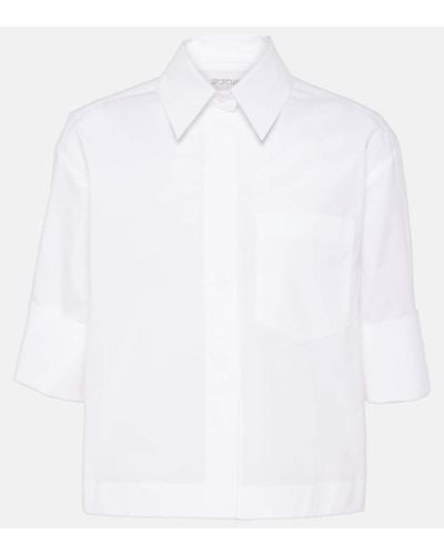 Sportmax Camisa de popelin de algodon - Blanco