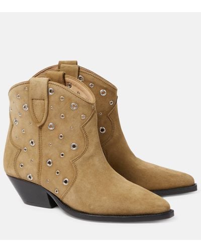 Isabel Marant Dewina Suede Ankle Boots - Brown