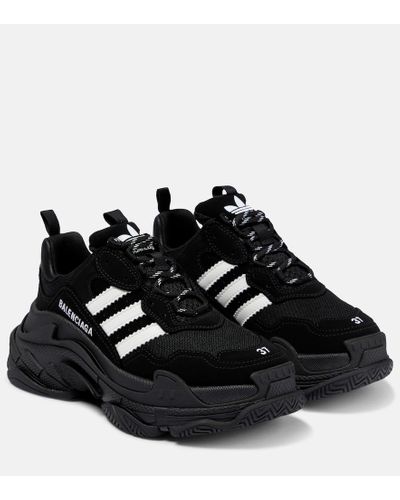 Balenciaga Adidas X Triple S Sneaker in Black | Lyst