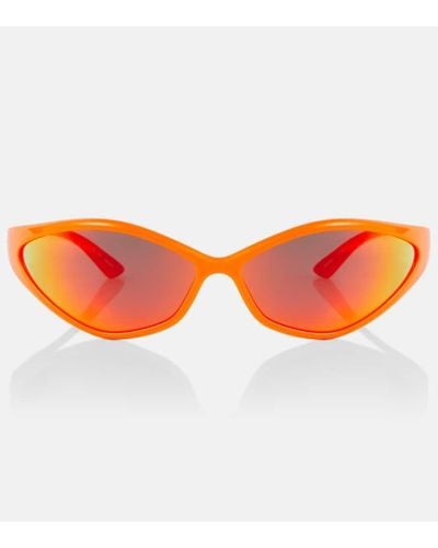 Balenciaga 90s Oval Sunglasses - Orange