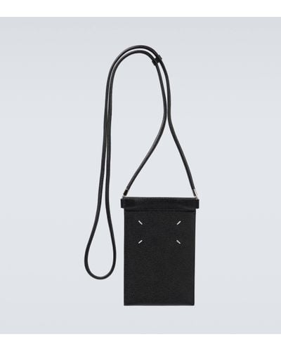 Maison Margiela Leather Phone Pouch - Black