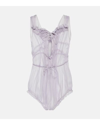 Maison Margiela Body en soie - Violet