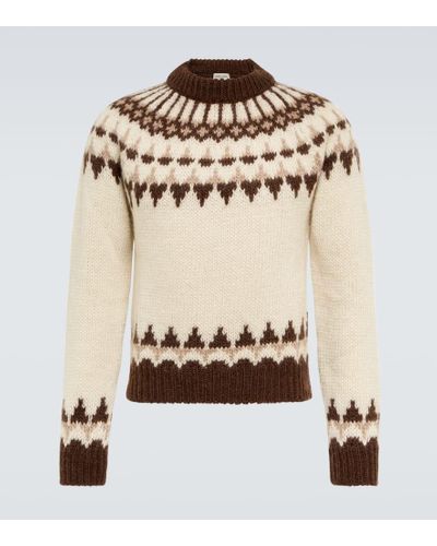 Saint Laurent Pullover mit Fair-Isle-Muster - Natur