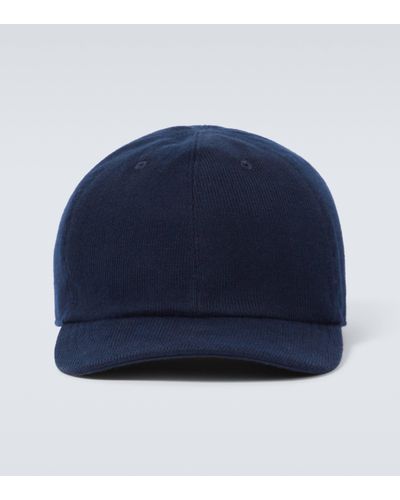 Kiton Cotton Corduroy Baseball Cap - Blue