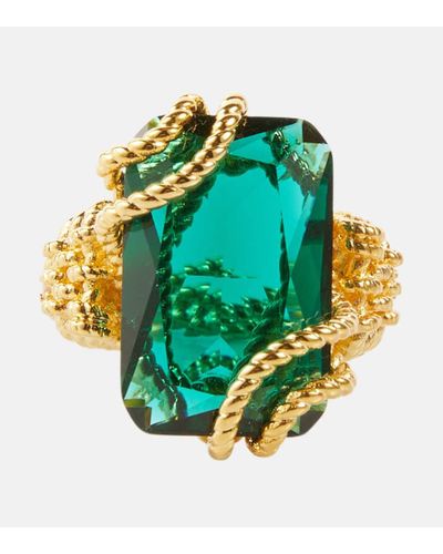 Zimmermann Bloom Embellished Ring - Green