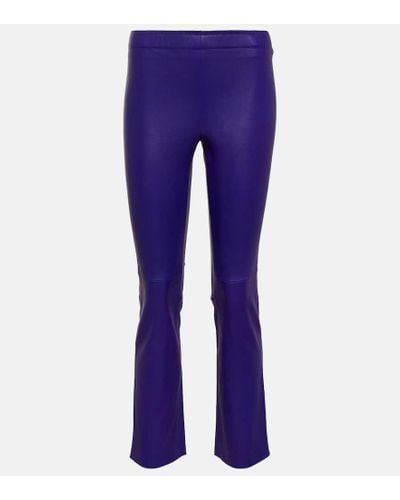 Stouls Jp Twenty Slim Leather Pants - Purple