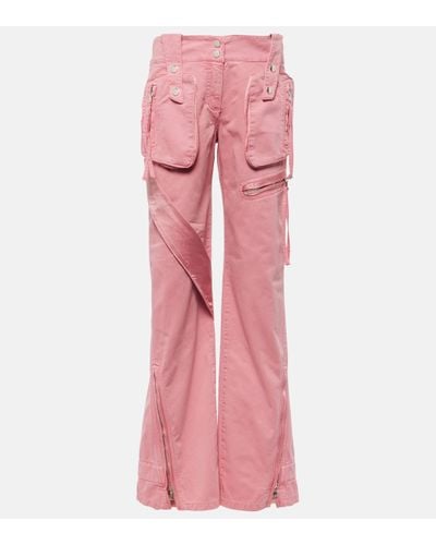 Blumarine Low-rise Straight Cargo Jeans - Pink