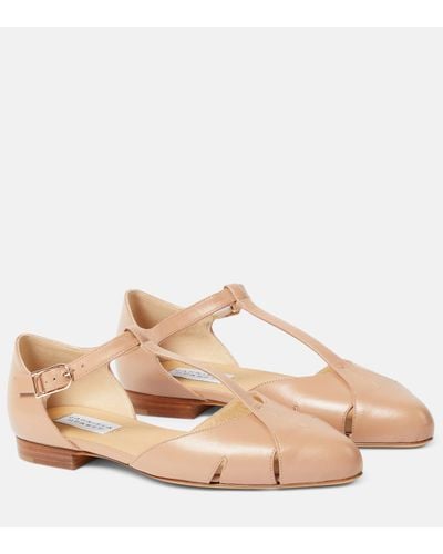 Gabriela Hearst Harlow Leather Ballet Flats - Natural