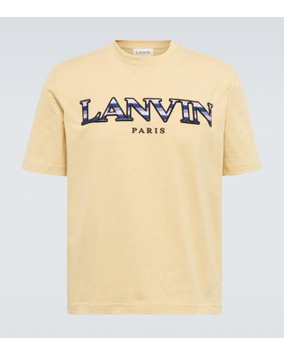 Lanvin T-Shirt aus Baumwoll-Jersey - Natur
