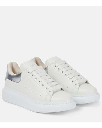 Alexander McQueen Sneakers Oversized aus Leder - Weiß