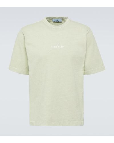 Stone Island Camiseta Tinto Terra de jersey de algodon - Blanco