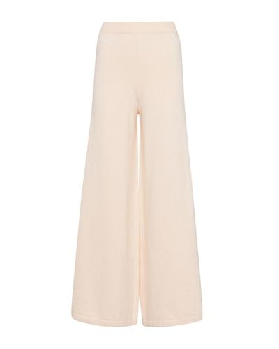 STAUD Mitchell Wide-leg Cotton-blend Trousers - Natural