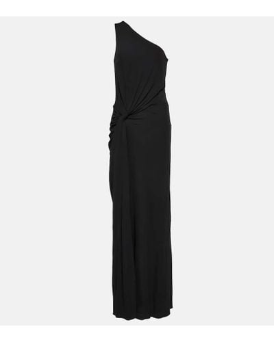 Tom Ford Gathered Crepe Jersey Maxi Dress - Black