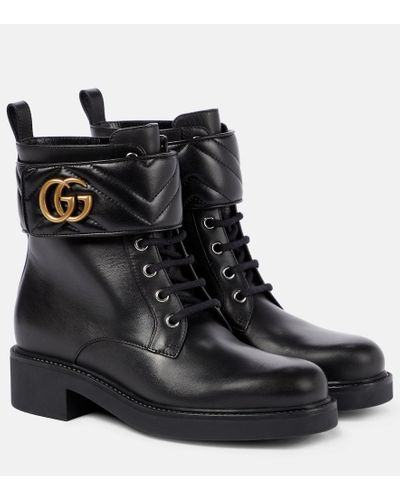 Gucci Stivaletto Con Doppia G - Nero