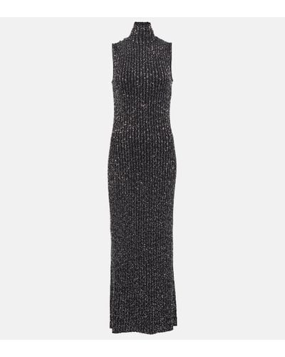 Missoni Sequined Turtleneck Maxi Dress - Black