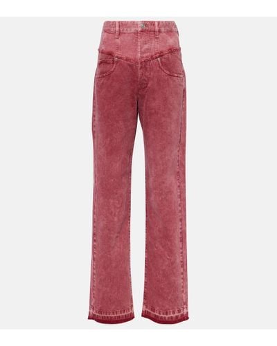 Isabel Marant Straight Jeans Noemie - Rot