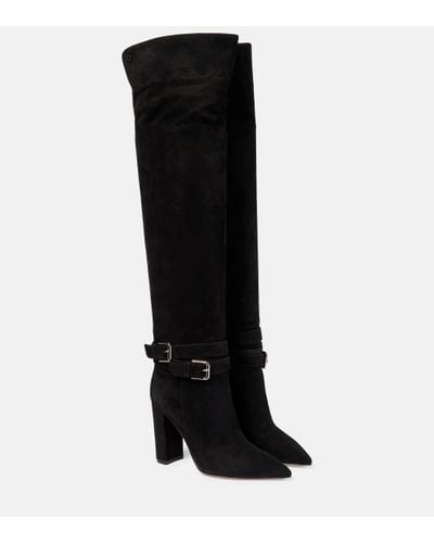 Gianvito Rossi Suede Over-the-knee Boots - Black