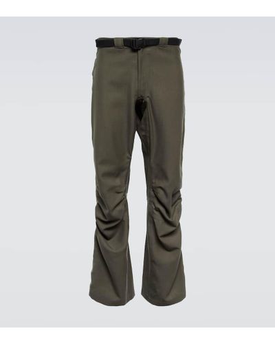 GR10K Pantaloni regular Arc in lana - Verde
