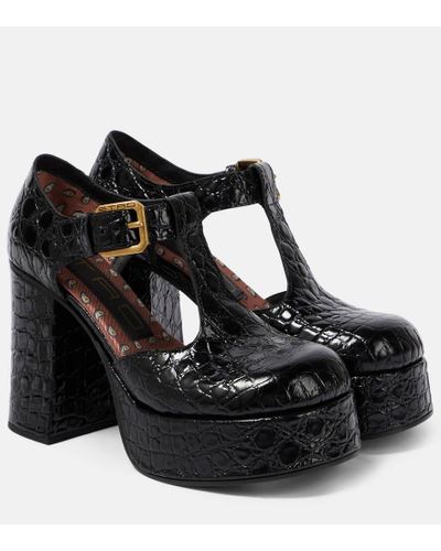 Etro Salones Mary Jane de piel - Negro