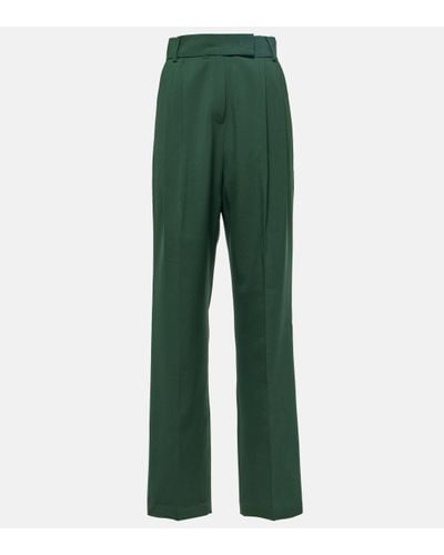 Frankie Shop Bea High-rise Straight Trousers - Green